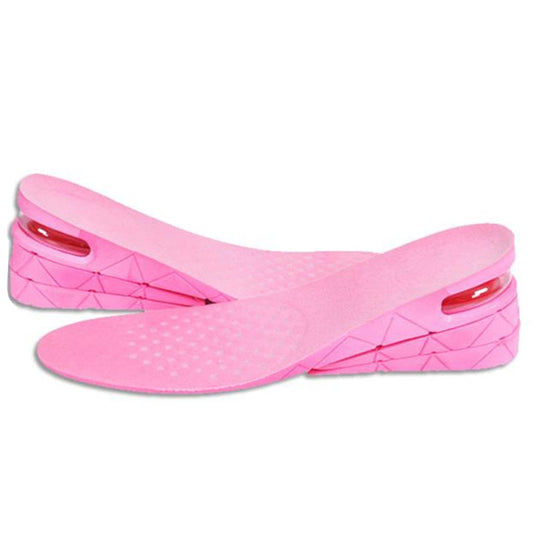 3-Layer Men Shoe Air Cushion Increase Insoles(Pink) by bashfashion