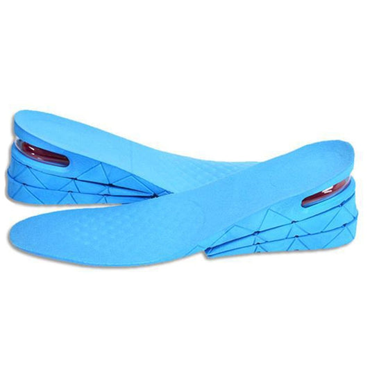3-Layer Men Shoe Air Cushion Increase Insoles(Blue) by bashfashion