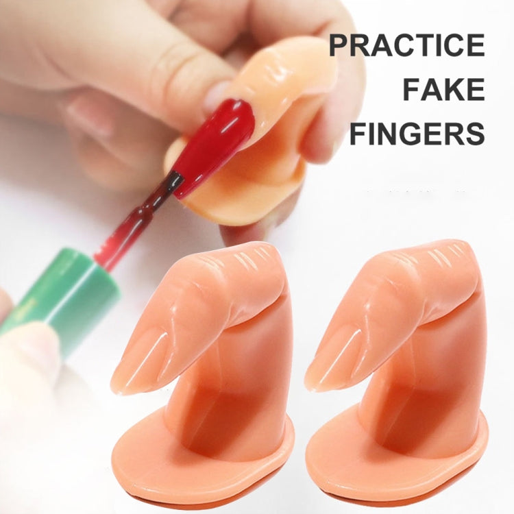 DIY Acrylic Practice Fake Finger Model Nail Art False Tips Training Display Tool (5pcs in one packaging, the price is for 5pcs) by bashfashion
