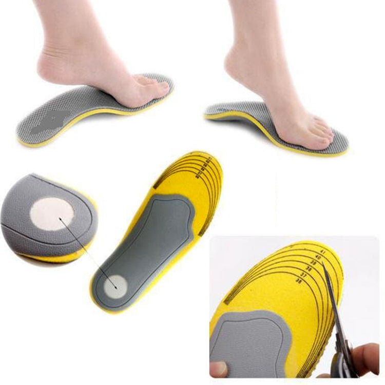 Elasticity Orthotic Arch Support Shoe Pad Sport Running Insoles Cushion for Women, Size: 35-40(Grey) by bashfashion