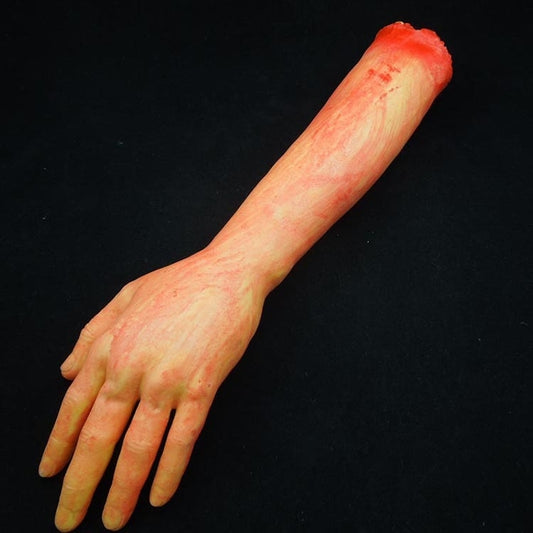 52cm Halloween Horror Props April Fool Day Party Prop Body Parts Decoration Long Bloody Hand by bashfashion