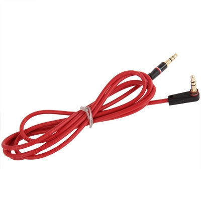 1.2m Aux Audio Cable 3.5mm Elbow Male to Straight Male, Compatible with Phones, Tablets, Headphones, MP3 Player, Car/Home Stereo & More(Red) by bashfashion