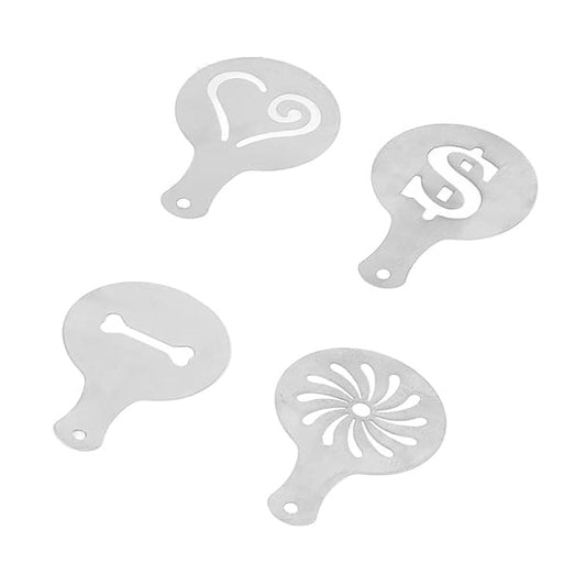 4 in 1 Cappuccino Mold / Fancy Coffee Mold / Coffee Mold (Silver) by bashfashion