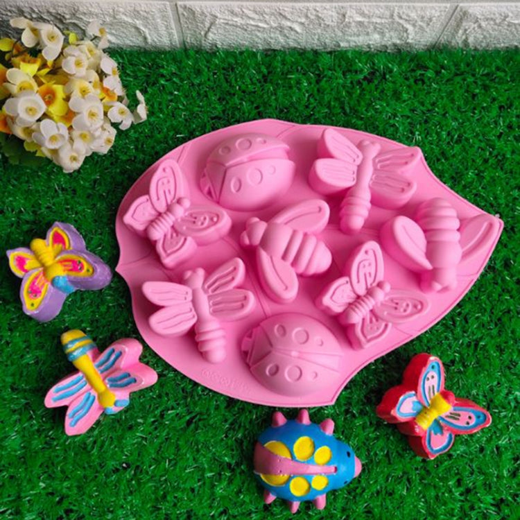 8-in-1 Insect Butterfly Dragonfly Beetle Shaped Silica Cake Mold by bashfashion