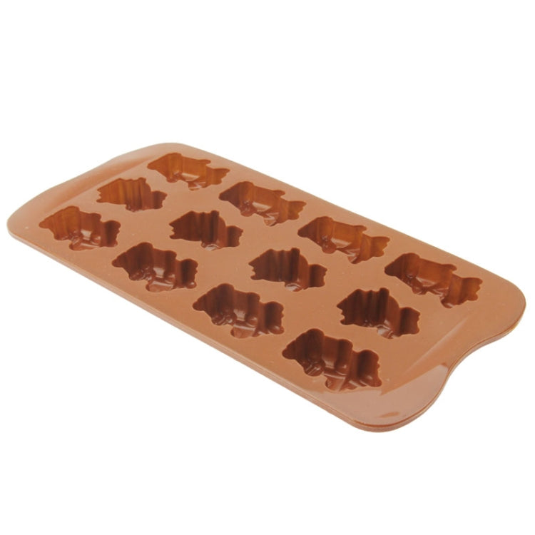 Lovely Robot Shape 12-Grid Ice Cube Tray(Brown) by bashfashion