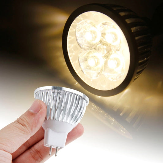 MR16 4W LED Spotlight Lamp Bulb, 4 LED, Energy Saving, Warm White Light, AC / DC 12V by bashfashion