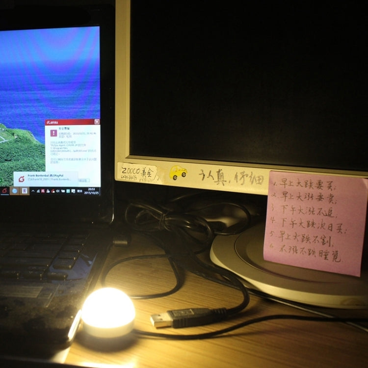 2W Dimmable USB LED Light Bulb with Magnetic, USB-2W-WW 5V 140-150Lumens 6 LED by bashfashion