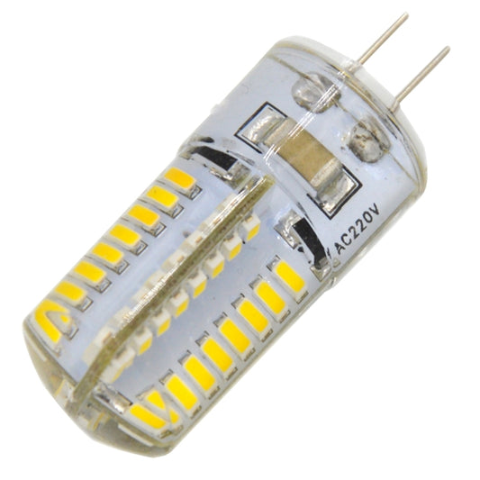 G4 4W 200LM Silicone Corn Light Bulb, 64 LED SMD 3014, Warm White Light, AC 220V by bashfashion