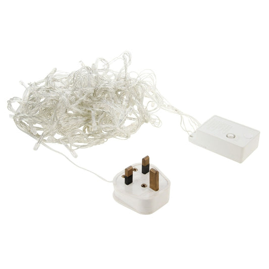 10m Waterproof IP44 String Decoration Light , For Christmas Party, 100 LED White Light, with 8 Functions Controller, 220V, UK Plug by bashfashion