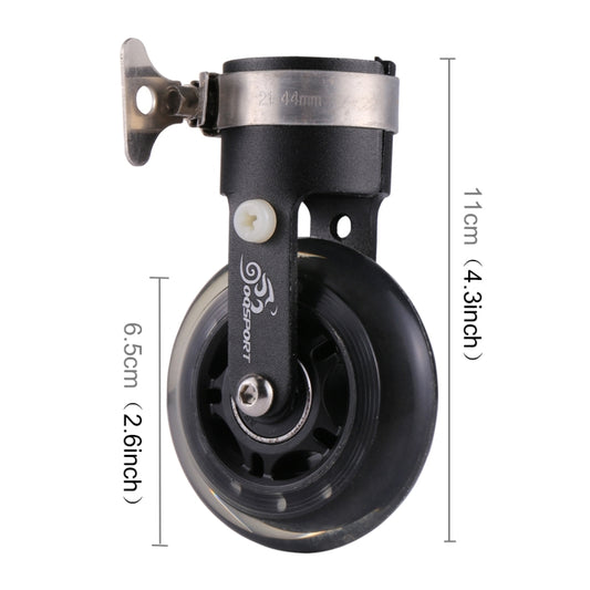 OQSPORT Folding Bicycle Auxiliary Wheel Booster Wheel(Black) by bashfashion