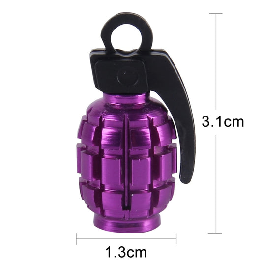 4 PCS Universal Bicycle Tire Valve Caps(Purple) by bashfashion