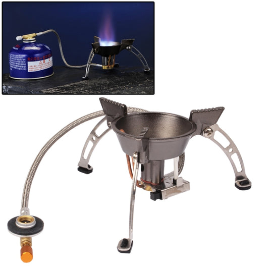 Outdoor Picnic Gas Burner Portable Camping Stove(Grey) by bashfashion