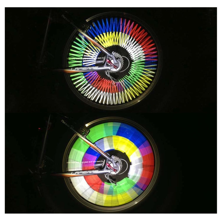 OQSPORT 12 PCS Bicycle Wheel Spoke Reflector Reflective Mount Clip Tube Warning Light Strip(Silver) by bashfashion