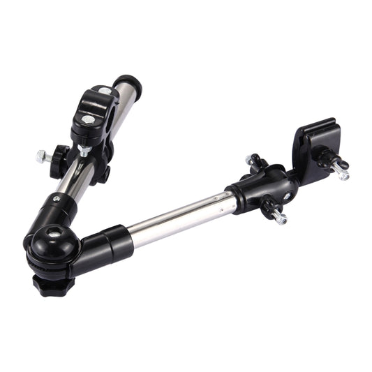 Universal Foldable Adjustable Stainless Steel Cycling Umbrella Bracket Holder Angle Adjustable Mount Stand for Bike Motorcycle(Black) by bashfashion