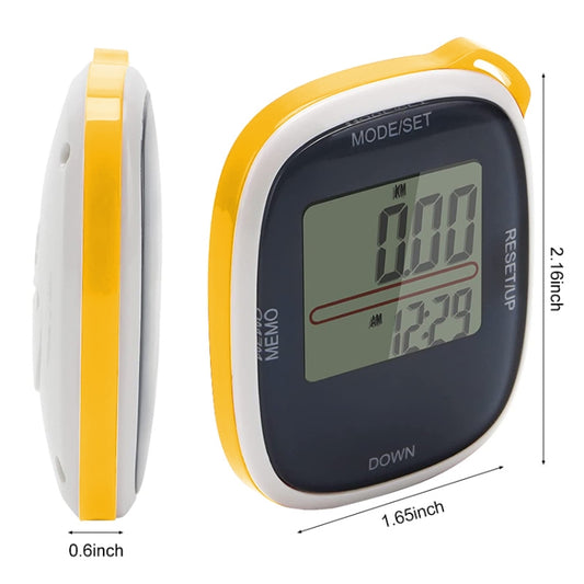 3D All Dimensional Multifunction Digital Electronic Pedometer Step Counter(Yellow) by bashfashion