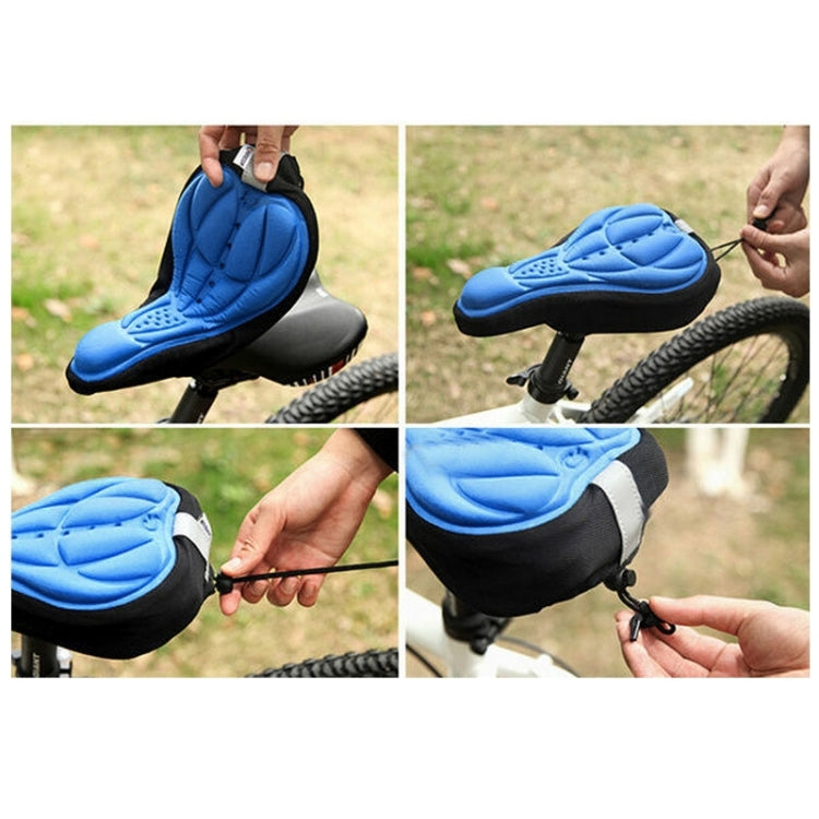 3D Silicone Lycra Nylon & Gel Pad Bicycle Seat Saddle Cover, Soft Cushion Fits for Kinds of Bikes(Blue) by bashfashion