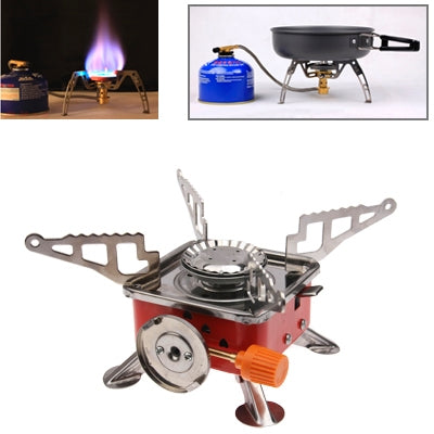 Outdoor Picnic Gas Burner Portable Card Type Camping Stove by bashfashion