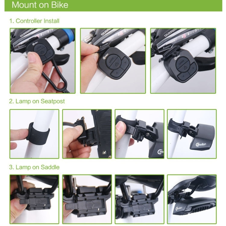 Meilan X5 Wireless Remote Control Laser Tail Lamp for Bicycle, Waterproof Level: IPX4 by meilan