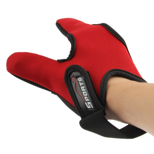 Fishing Special Two Fingers Gloves(Red) by bashfashion