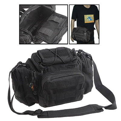 Multi-functional Nylon Fabrics Outdoor Military Camera Bag / Waist Bag(Black) by bashfashion