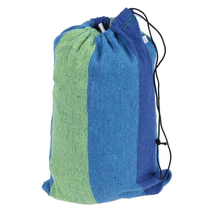 Blue Stripe Single Widening Camping Outdoor Canvas Hammock, Size: 190cm x 100cm by bashfashion