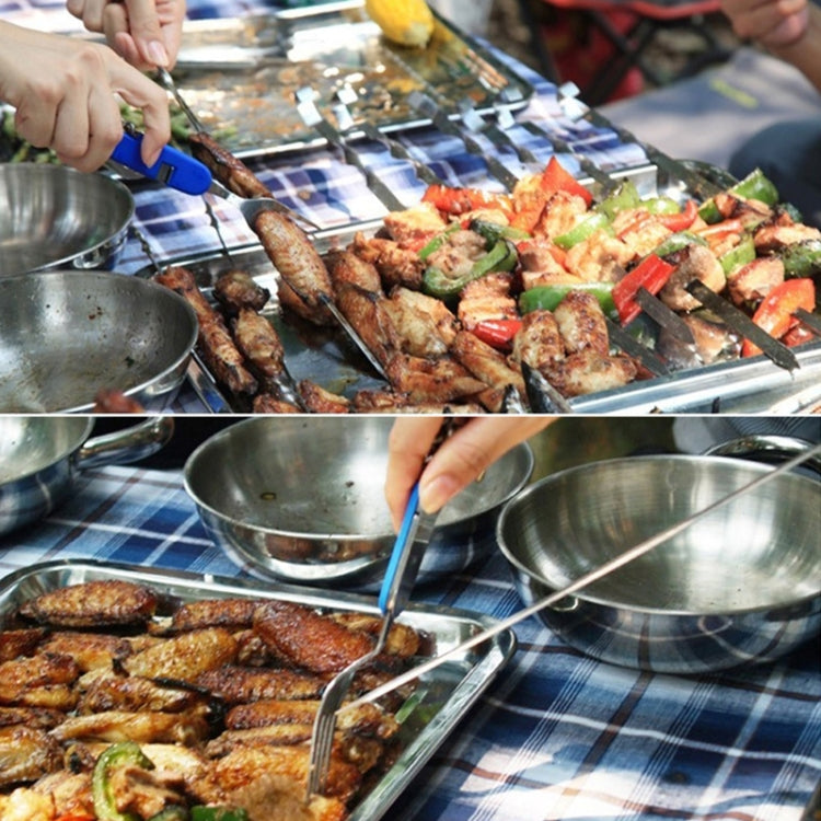 6-in-1 Stainless Steel Travel / Camping Folding Cutlery Set, Spoon + Fork + Knife + Bottle Opener Set(Blue) by bashfashion