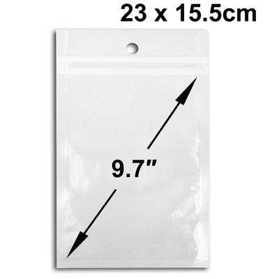 100x 9.7 inch Zip Lock Plastic Poly Bag, Size: 23 x 15.5cm (100pcs in one package, the price is for 100pcs) by bashfashion