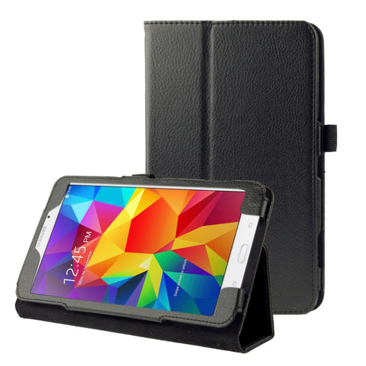 Litchi Texture Flip Leather Case with Holder for Galaxy Tab 4 7.0 / T230 / T231 / T235(Black) by bashfashion