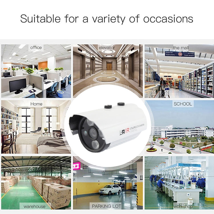 CMOS 420TVL 6mm Lens Metal Material Array LED Color Infrared Camera with 3 LED, IR Distance: 20m by bashfashion