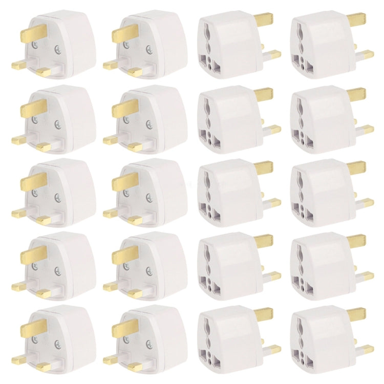 20 PCS Plug Adapter, Travel Power Adapter with UK Socket Plug by bashfashion