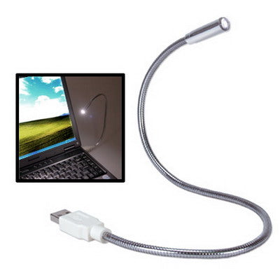 USB Flexible LED Light, Length: 27cm(Silver) by bashfashion