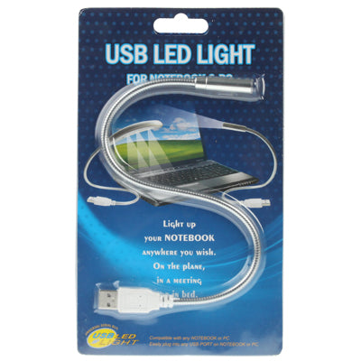 USB Flexible LED Light, Length: 27cm(Silver) by bashfashion