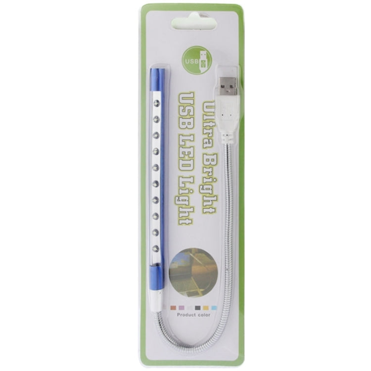 10-LED Portable Ultra Bright USB LED Light(Blue) by bashfashion