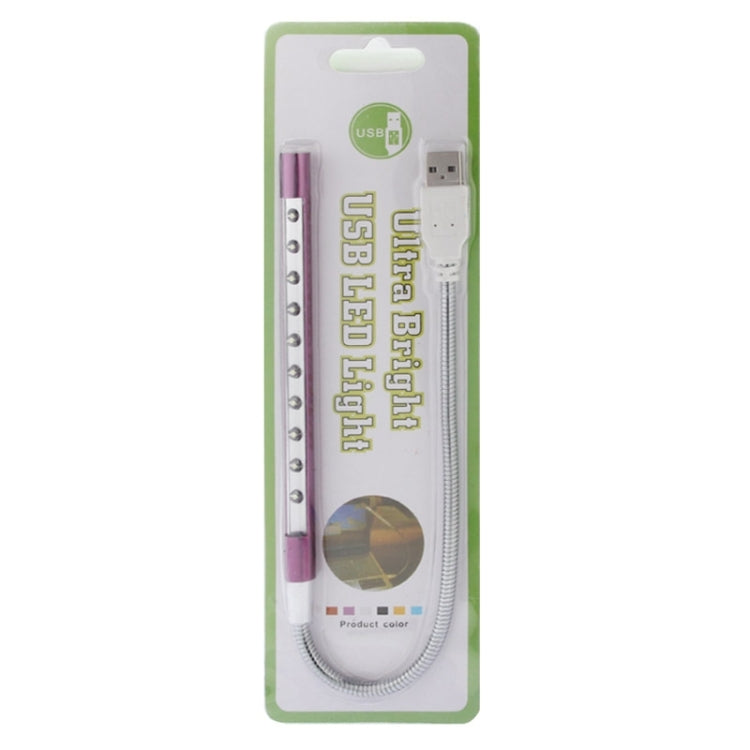 10-LED Portable Ultra Bright USB LED Light(Purple) by bashfashion