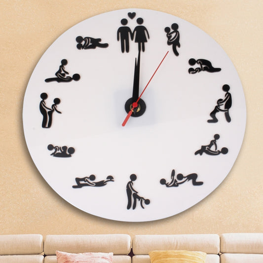 Sex Position Clock / Novelty Wall Clock Adult Clock by bashfashion