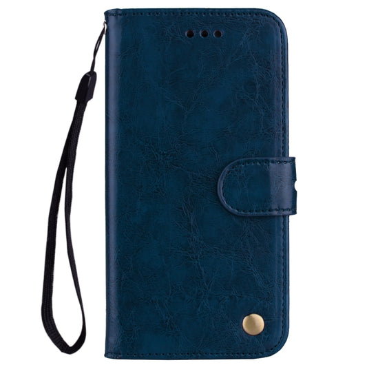 For Galaxy S9 Plus Oil Wax Texture Horizontal Flip Leather Case with Holder & Card Slots & Wallet(Blue) by bashfashion