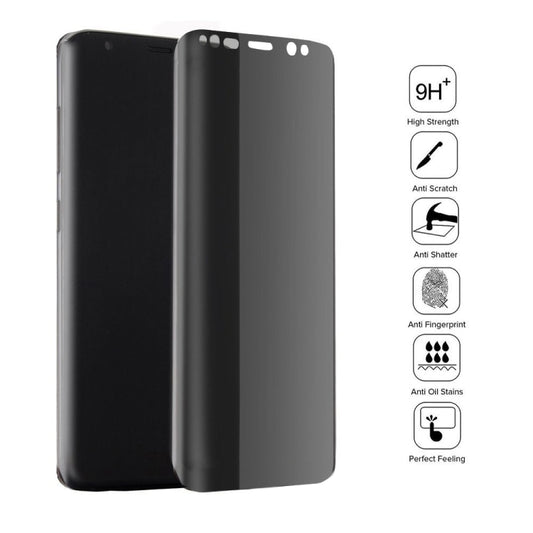 For Galaxy S8 / G950 0.3mm 9H Surface Hardness 3D Curved Privacy Anti-glare Full Screen Tempered Glass Screen Protector by bashfashion