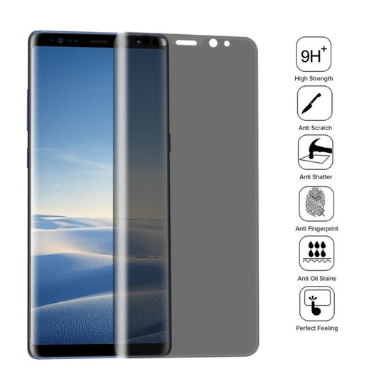 For Galaxy Note 8 0.26mm 9H Surface Hardness 3D Curved Privacy Anti-glare Full Screen Tempered Glass Screen Protector (Transparent) by bashfashion