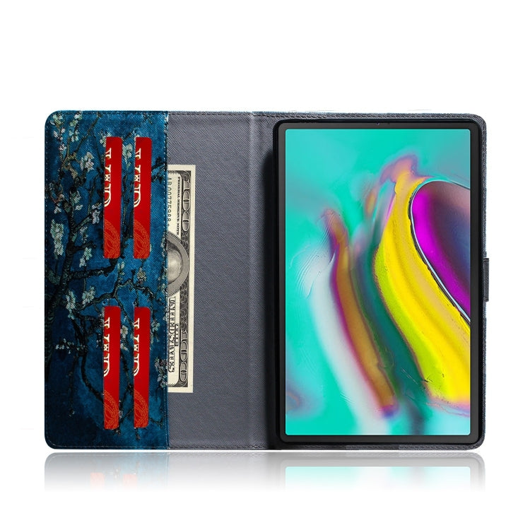 Apricot Blossom Pattern Horizontal Flip Leather Case for Galaxy Tab S5E T720 / T725, with Holder & Card Slot & Wallet by bashfashion