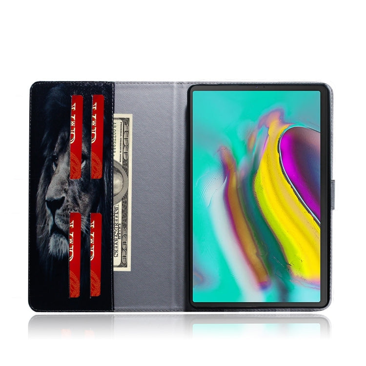 Lion Pattern Horizontal Flip Leather Case for Galaxy Tab S5E T720 / T725, with Holder & Card Slot & Wallet by bashfashion