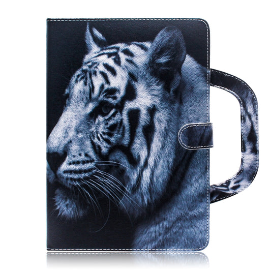White Tiger Pattern Horizontal Flip Leather Case for Galaxy Tab S5E 10.5 T720 / T725, with Holder & Card Slot & Wallet by bashfashion