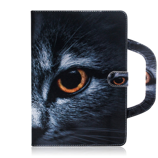 Half-Faced Cat Pattern Horizontal Flip Leather Case for Galaxy Tab S5E 10.5 T720 / T725, with Holder & Card Slot & Wallet by bashfashion