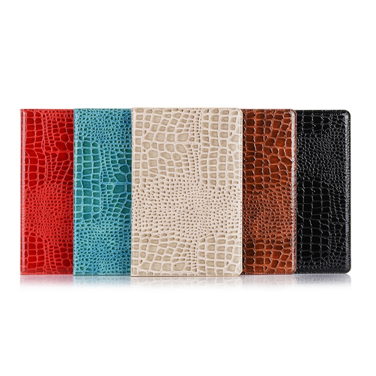 For Galaxy Tab S6 T860 / T865 Crocodile Texture Horizontal Flip Leather Case with Holder & Card Slots & Wallet (Red) by bashfashion