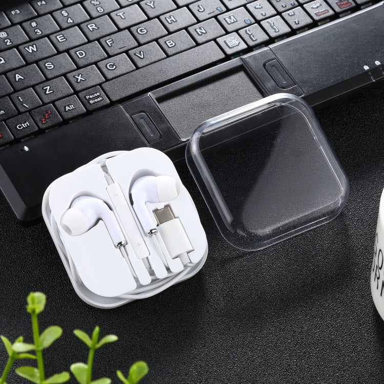 USB-C / Type-C In-ear Wired Earphone with Mic, Not For Samsung Phones, Cable Length: about 1.2m by bashfashion