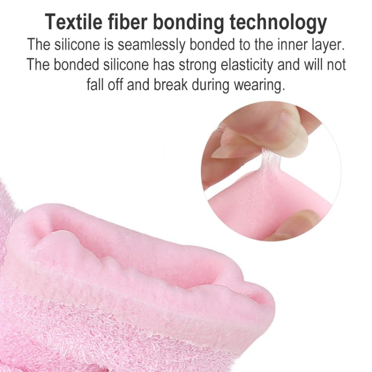 2 PCS Feather Yarn Touch Screen Gloves Outdoor Full Finger Gloves(Pink) by bashfashion
