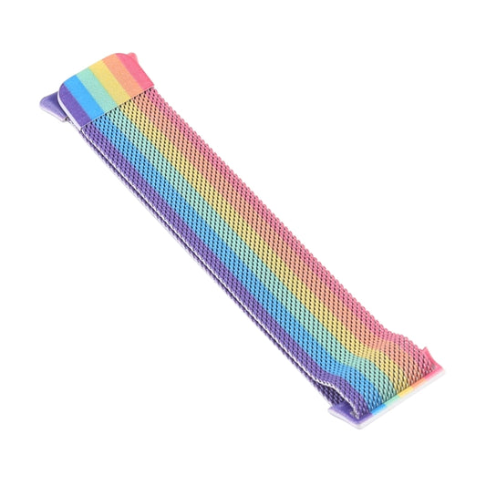 For OPPO Watch 46MM Smart Watch Milanese Stainless Steel Metal Watch Band (Rainbow Color) by bashfashion