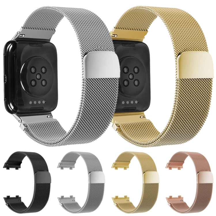 For OPPO Watch 46MM Smart Watch Milanese Stainless Steel Metal Watch Band (Rainbow Color) by bashfashion