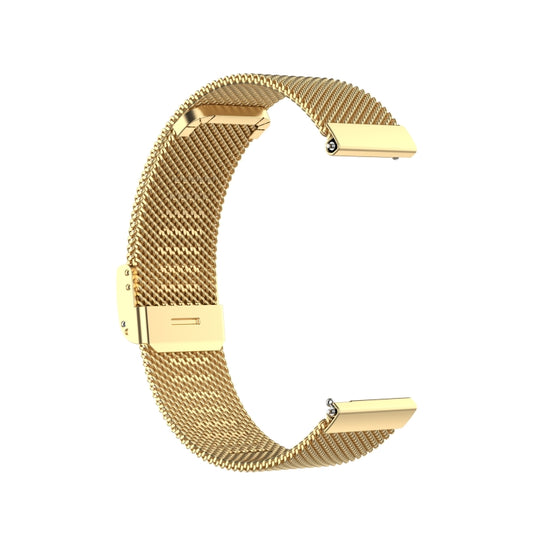 For Huawei GT2 42mm / Galaxy Watch 42mm /Galaxy Active2 20mm Stainless Steel Mesh Watch Band(Gold) by bashfashion