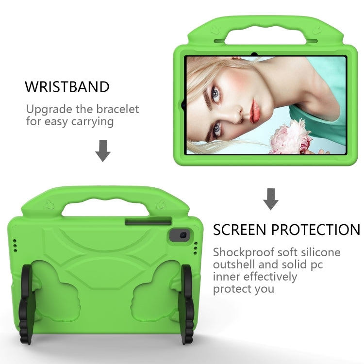 For Samsung Galaxy Tab S6 Lite / P610 Thumb Bracket EVA Shockproof Tablet Case(Green) by bashfashion