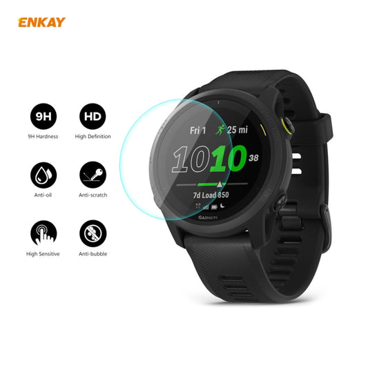 5 PCS For Garmin Forerunner 745 ENKAY Hat-Prince 0.2mm 9H 2.15D Curved Edge Tempered Glass Film by ENKAY